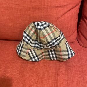 Burberry Classic Plaid Kids Bucket Hat - Beige